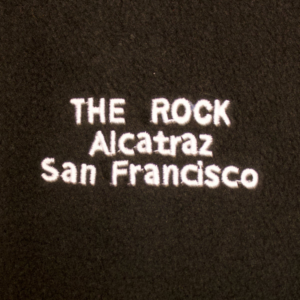 Close up of the "The Rock Alcatraz San Francisco" logo.