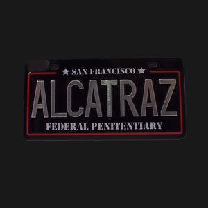 Alcatraz Federal Penitentiary Mini license plate shape magnet. 1.5" x 3"