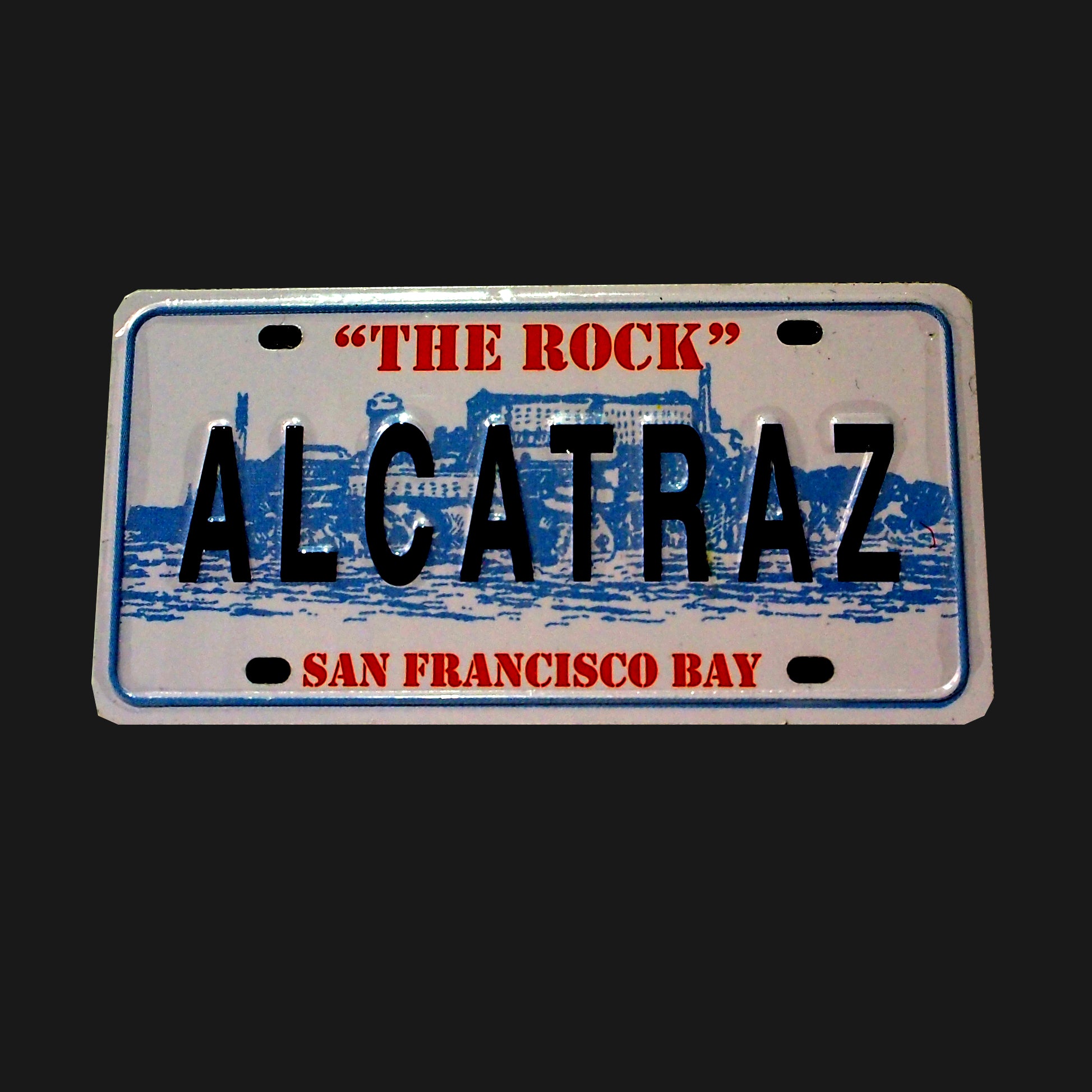 Alcatraz "The Rock" Mini license plate shape magnet 1.5" x 3".