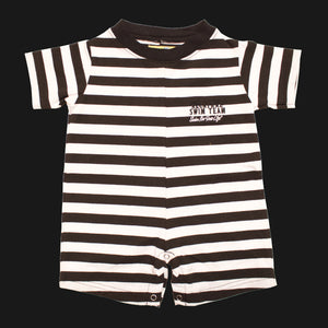 Alcatraz  Black & White Baby Overalls