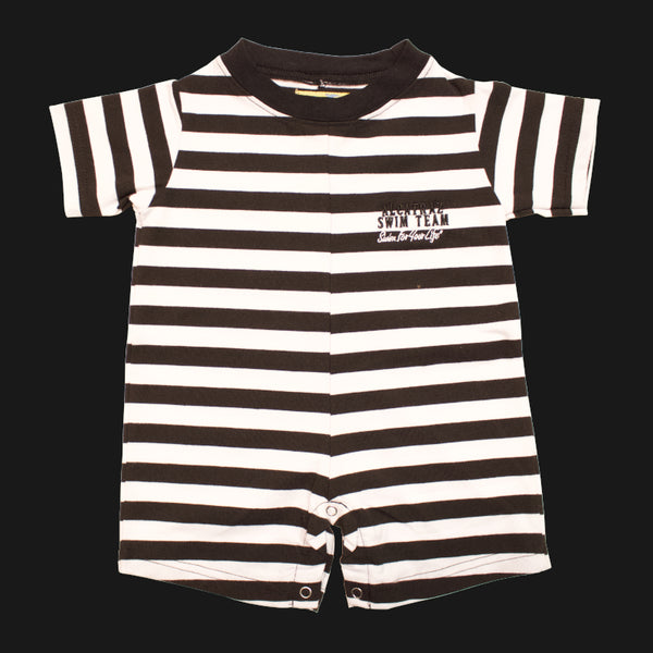 Alcatraz  Black & White Baby Overalls